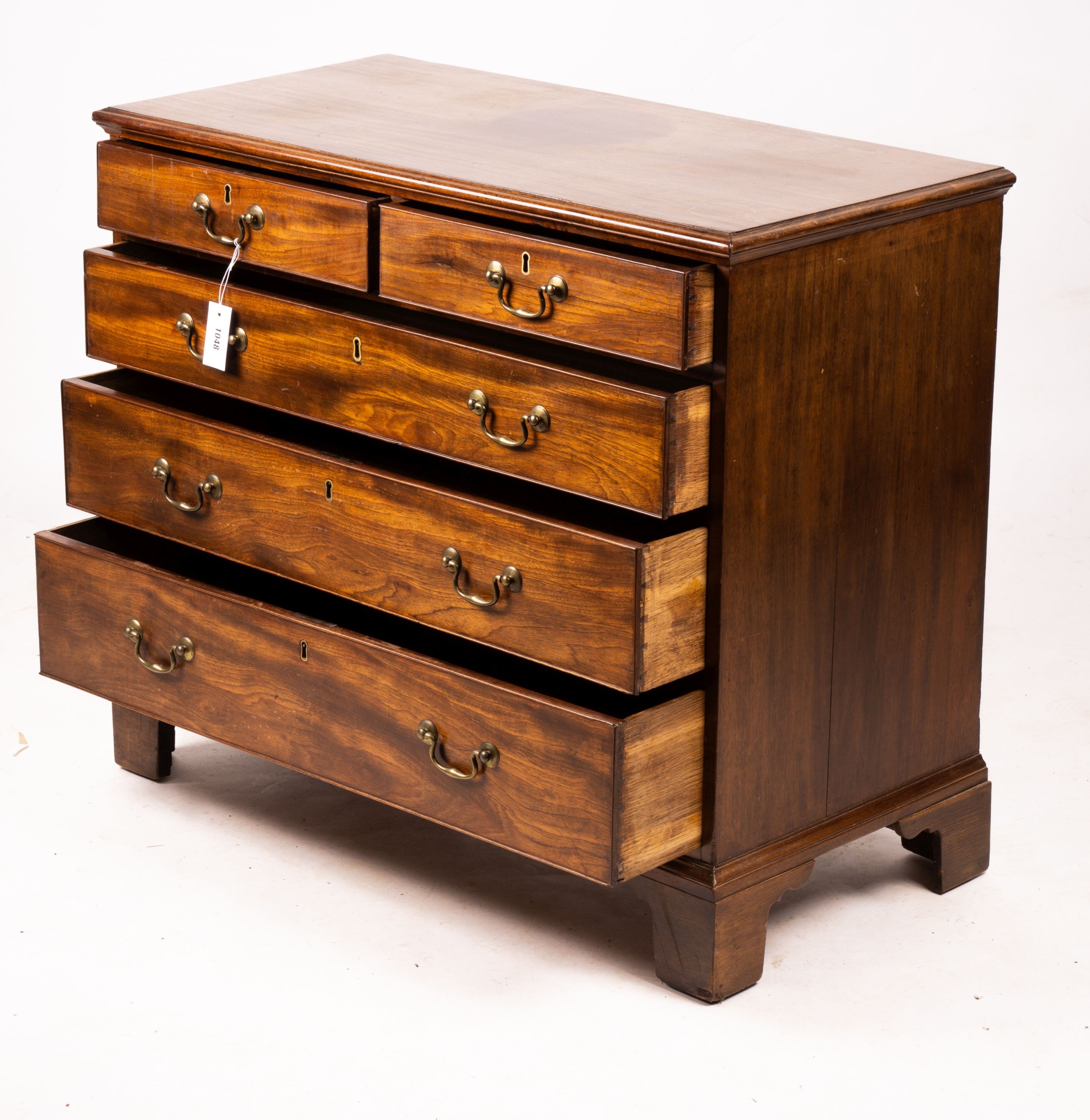 A George III style mahogany chest, width 94cm, depth 47cm, height 81cm